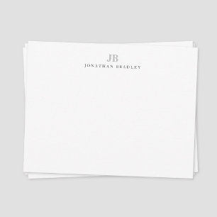 Simple Modern Minimalist Monogrammed Professional Card