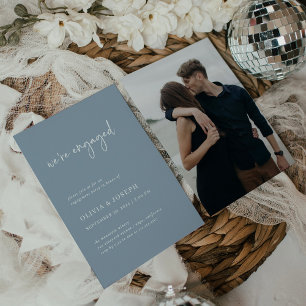 Simple Modern Minimalist   Photo Engagement Party Invitation