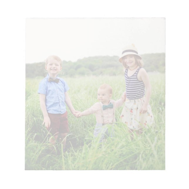 Simple Modern Minimalist Photo Notepad (Front)