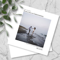 Simple Modern Minimalist Photo Wedding