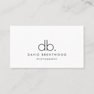 Simple Modern Minimalist Photography Script Business Card