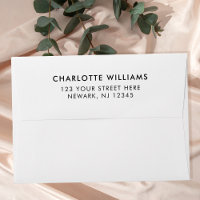 Simple Modern Minimalist Pre-Addressed