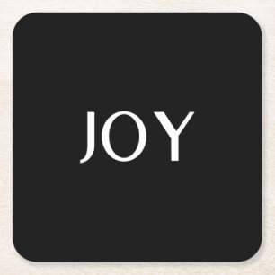 Simple Modern Minimalist Professional Black  Square Paper Coaster