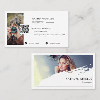 Simple Modern minimalist Professional Photo Business Card