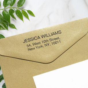 Simple Modern Minimalist Return Address Rubber Stamp
