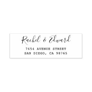 Simple Modern Minimalist Return Address Self-inking Stamp