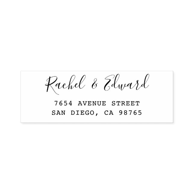 Simple Modern Minimalist Return Address Self-inking Stamp (Design)