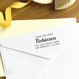Simple Modern Minimalist Return Address Self-inking Stamp