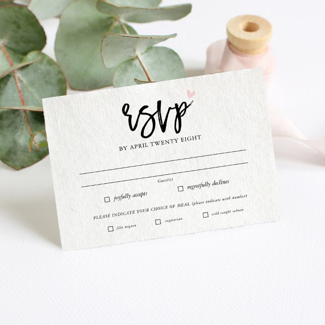 Simple Modern Minimalist RSVP Invitation Card (Creator Uploaded)