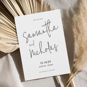 Simple Modern Minimalist Save The Date