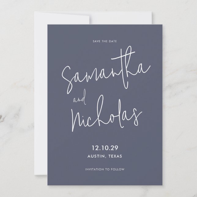 Simple Modern Minimalist Save The Date (Front)