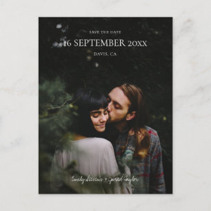 Simple Modern Minimalist Save the Date Postcard