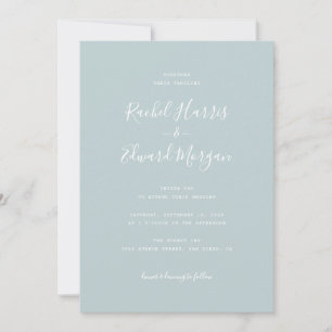 Simple Modern Minimalist Wedding Invitation