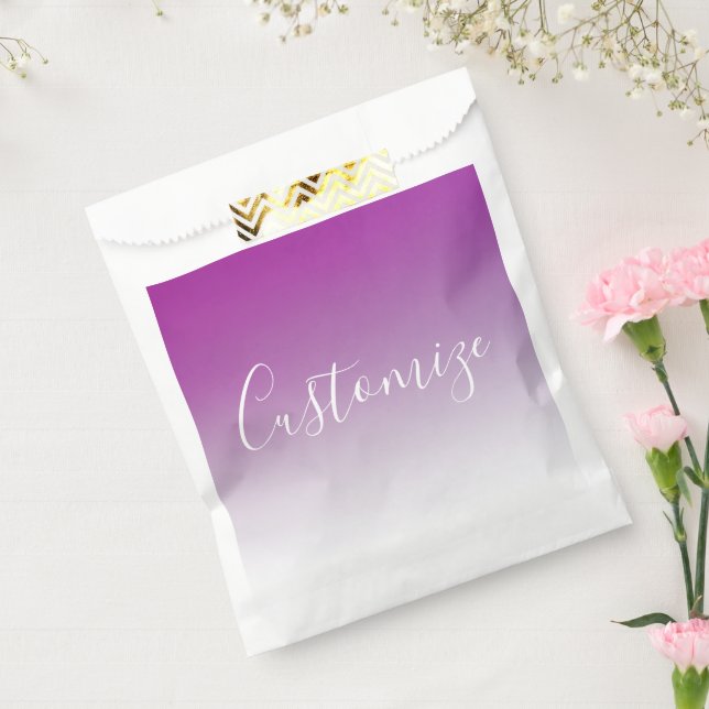 Simple Modern Minimalistic Purple Ombre Gradient Favour Bags (Sealed)
