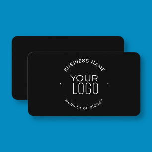 Simple modern minimalistic template   black white business card