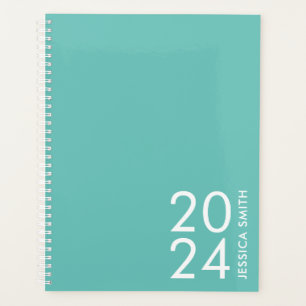 Simple modern mint personalised planner