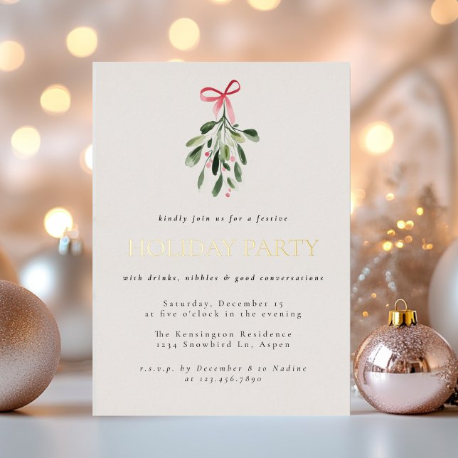 Simple Modern Mistletoe Christmas Party Holiday (Creator Uploaded)