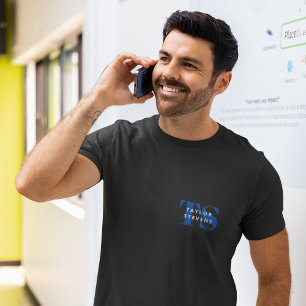 Simple Modern Monogram and Name T-Shirt