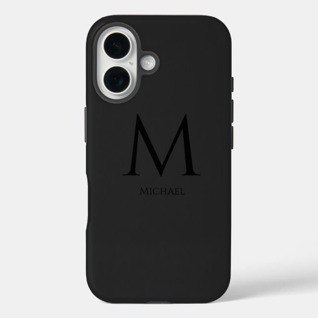 Simple Modern Monogram Case-Mate iPhone Case (Back)
