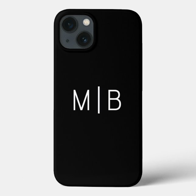 Simple Modern Monogram Initial Personalised Case-Mate iPhone Case (Back)