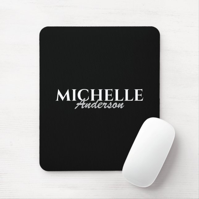 Simple Modern Monogram Mouse Mat (With Mouse)