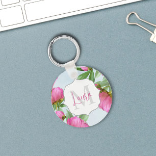 Simple Modern Monogram Personalised Key Ring