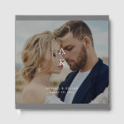 Simple Modern Monogram Photo Wedding