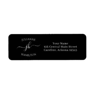 Simple Modern Monogram Return Address