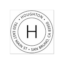 Simple Modern Monogram Return Address