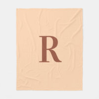 Simple Modern Monogram Terracotta Beige