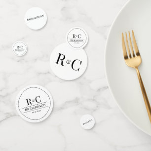 Simple Modern Monogram Wedding  Confetti