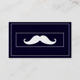 Simple Modern Moustache Barber Shop Mini Business Card