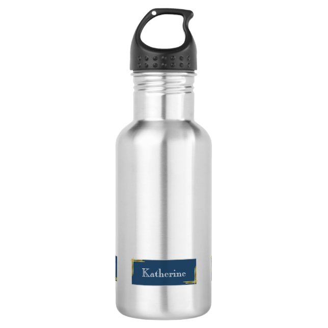 Simple Modern Name Blue 532 Ml Water Bottle (Front)