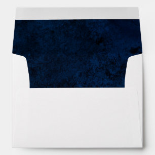 Simple Modern Navy Blue Minimalist Envelope