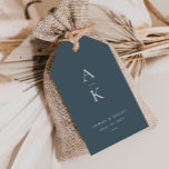 Simple Modern Navy Blue Monogram Wedding Gift Tags<br><div class="desc">Simple Modern Navy Blue Monogram Wedding Gift Tags features modern type pairings in soft,  modern earth tones.</div>