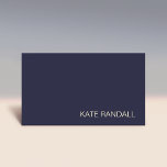 Simple Modern Navy Blue Professional Business Card<br><div class="desc">A perfect simple navy blue networking card for the minimalist.</div>