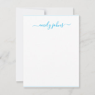 Simple Modern Navy Blue Script Professional  Card