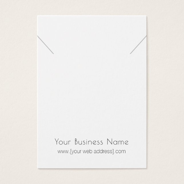 Simple Modern Necklace Pendant Display Card (Front)