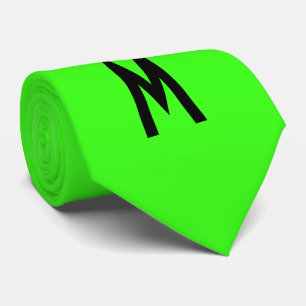 Simple Modern Neon Fluorescent Green Tie