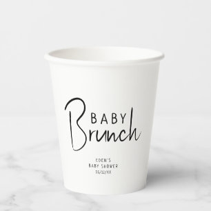 Simple Modern Neutral Baby Brunch Paper Cups