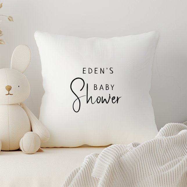 Simple Modern Neutral Baby Shower Cushion (Creator Uploaded)