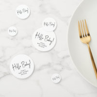 Simple Modern Neutral Baby Shower Hello Baby