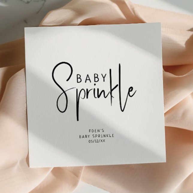 Simple Modern Neutral Baby Sprinkle Napkins (Creator Uploaded)