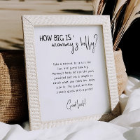 Simple Modern Neutral How Big Is Mummy's Belly