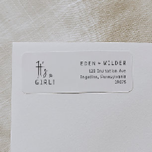 Simple Modern Neutral It's A Girl Return Address