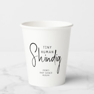 Simple Modern Neutral Tiny Human Shindig Paper Cups