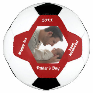 Simple Modern New Dad Father's Day Photo Football