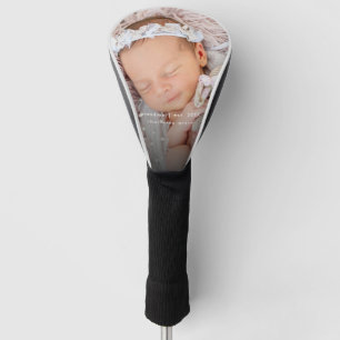 Simple Modern New Grandma Baby Photo Golf Head Cover