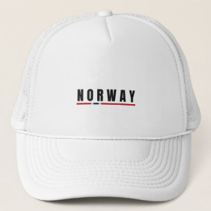 Simple Modern norway norwegian Letter Flag Souveni Trucker Hat