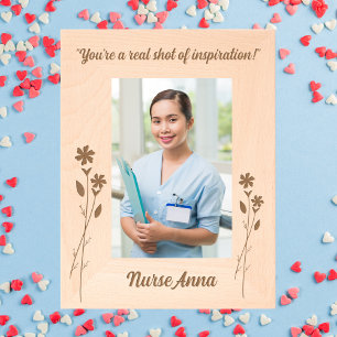 Simple Modern Nurse Appreciation Valentines Gift Etched Frames